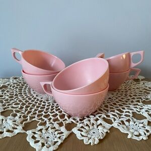Vintage MCM Melmac Melamine Coffee Tea Cups - Set of 6